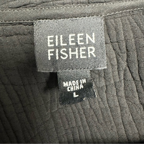 Eileen Fisher Textured Black open  Blazer size L - Picture 3 of 5
